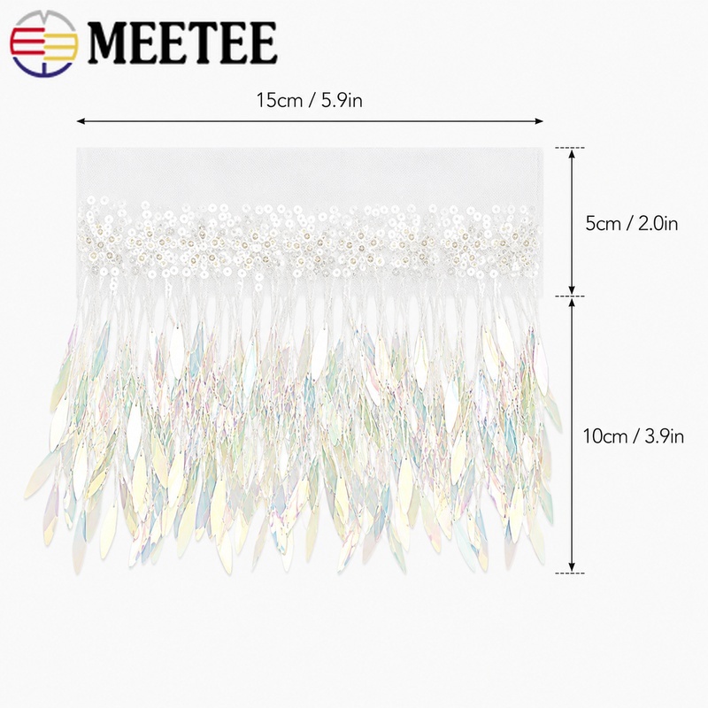 2-10 Yards 15cm Netz-Quasten F – Fringe Ribbon Sewing Bewertung und Preis