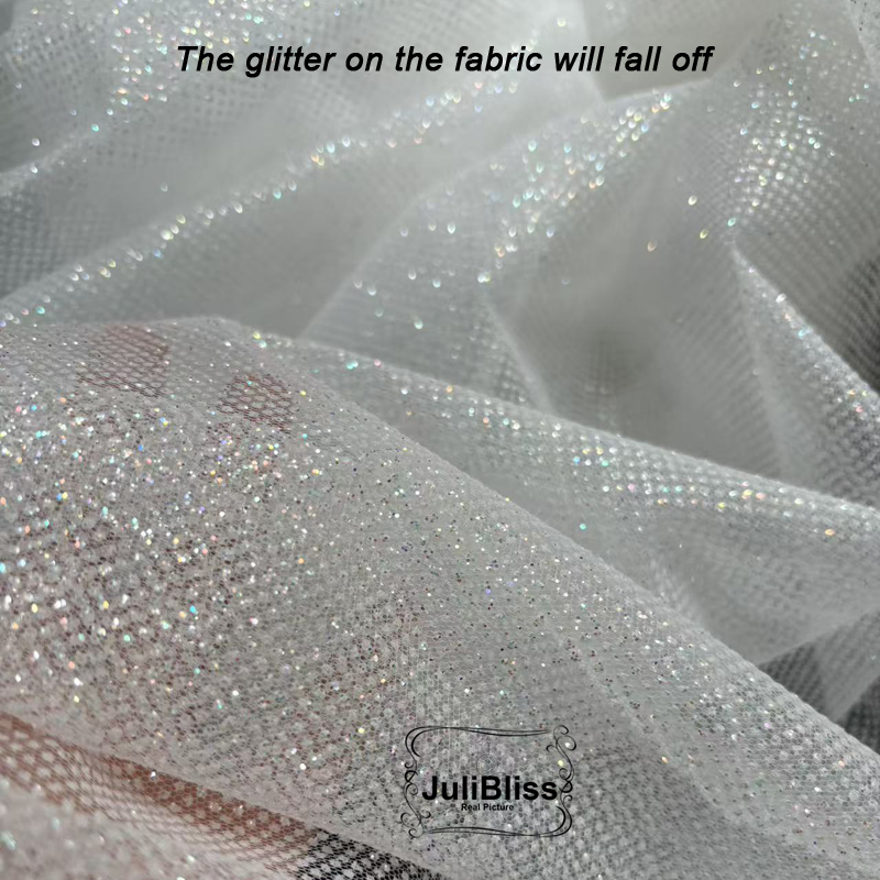 Schimmernder weißer Glitzer-Tü – Sequin Fabric Panel Bewertung und Preis