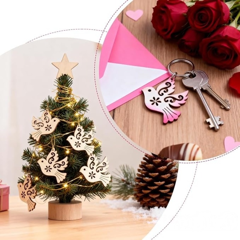50 Stück Unbehandelte Holz-Fri – Craft Embellishment Bewertung und Preis