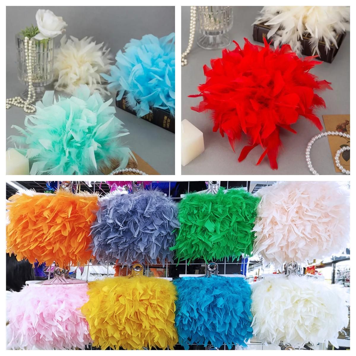 Natürlicher Truthahn-Marabu-Fe – Feather Trim Marabou Bewertung und Preis