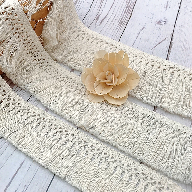 10 Yard/Lot Beige 6CM/8CM Quas – Fringe Ribbon Sewing Bewertung und Preis