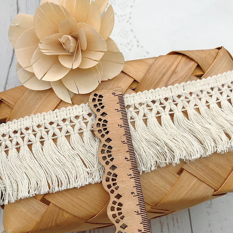 10 Yard/Lot Beige 6CM/8CM Quas – Fringe Ribbon Sewing Bewertung und Preis
