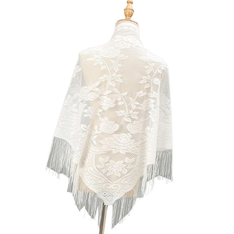 652F Stilvoller Spitzenschal m – Tassel Fringe Trim Bewertung und Preis