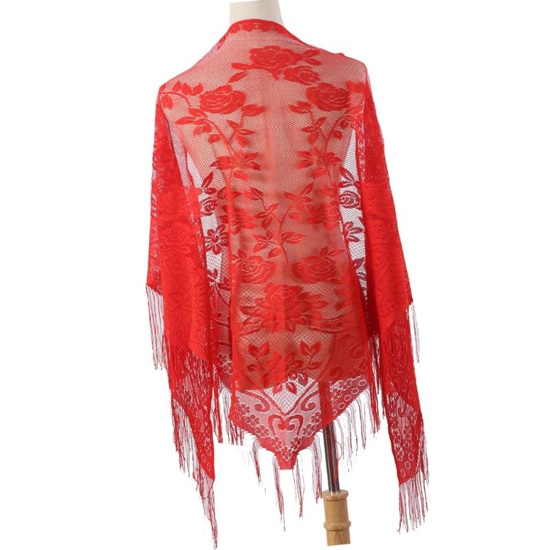 652F Stilvoller Spitzenschal m – Tassel Fringe Trim Bewertung und Preis